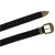 Cintura western in pelle marrone scuro con fibbia bronzo in metallo