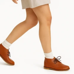 Botas desierto para mujer de cuero marrón Hecho a mano en Italia