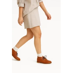 Desert Lederboots Damen Braun Handgefertigt in Italien