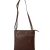 Sac Besace en cuir marron foncé de vachette véritable fabriqué main en Italie